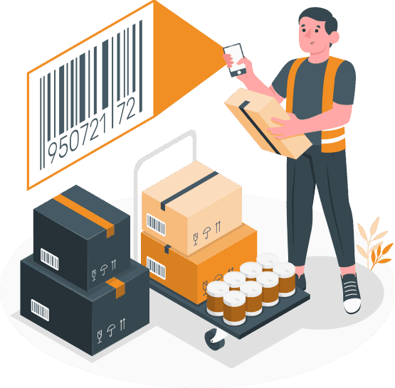 BarcodeScanner AI warehouse app on a smartphone